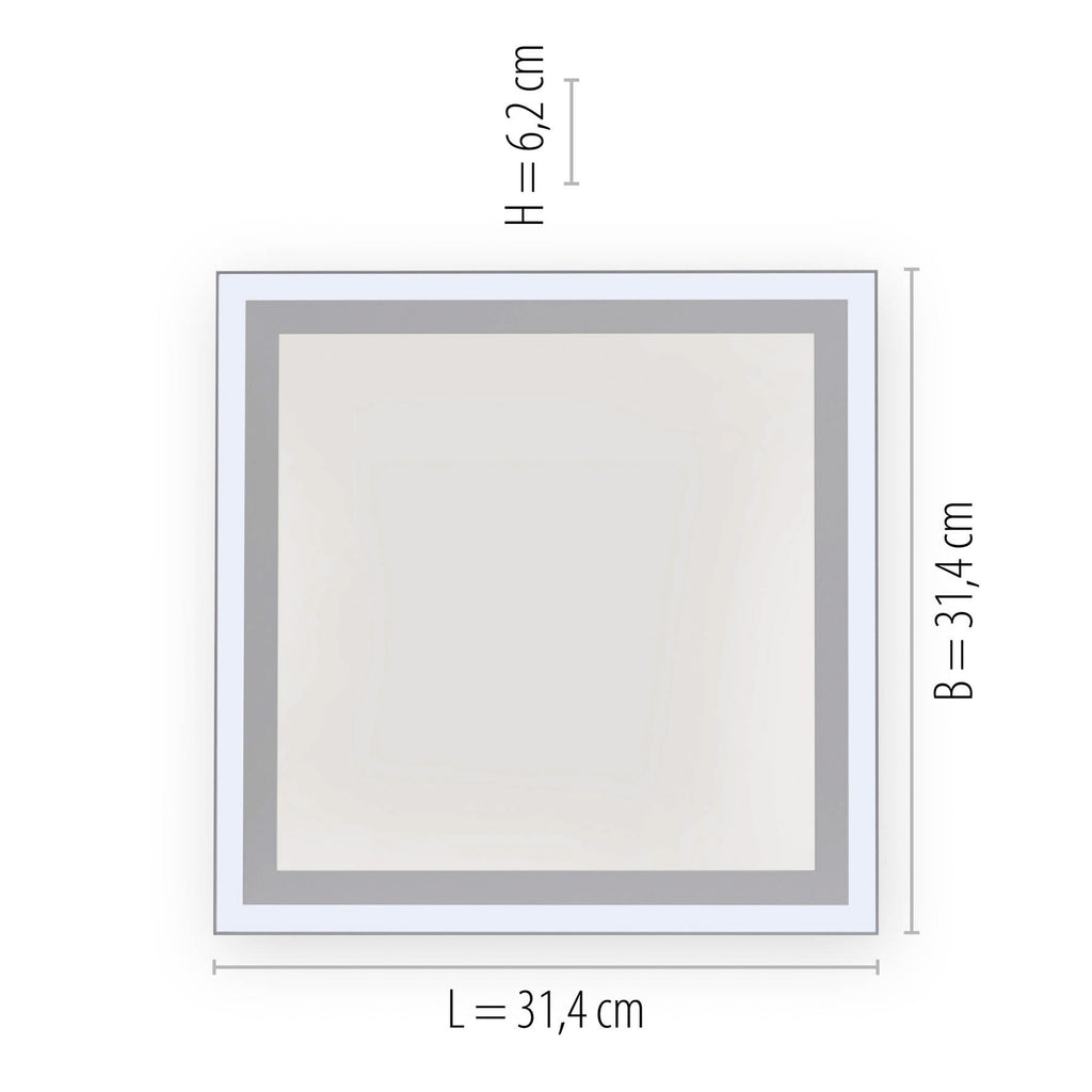 LED-panel Edging 31x31 cm CCT dimbar med fjernkontroll lysdetalj