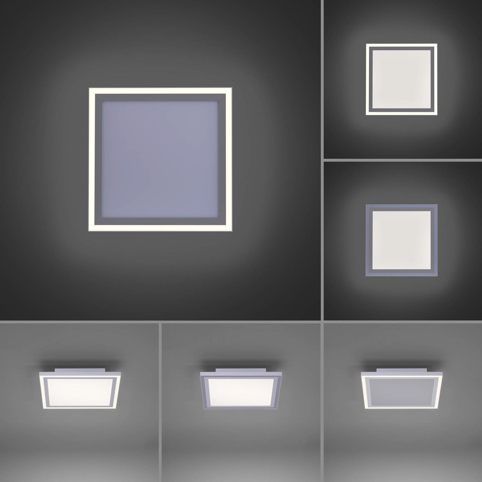 LED-panel Edging 31x31 cm CCT dimbar med fjernkontroll sideprofil