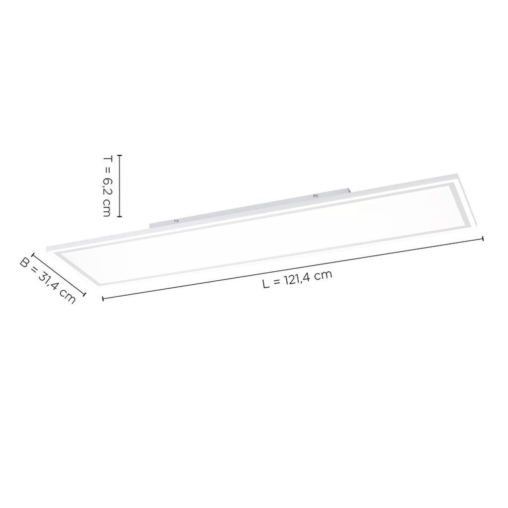 LED-panel Edging dimbar CCT 121x31 cm 60W med fjernkontroll lysmodus kun ytterkant