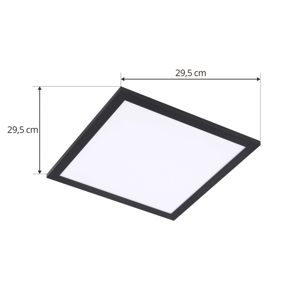 Montert LED-panel Enhife svart 30x30 cm 4000K nøytralhvit i rom