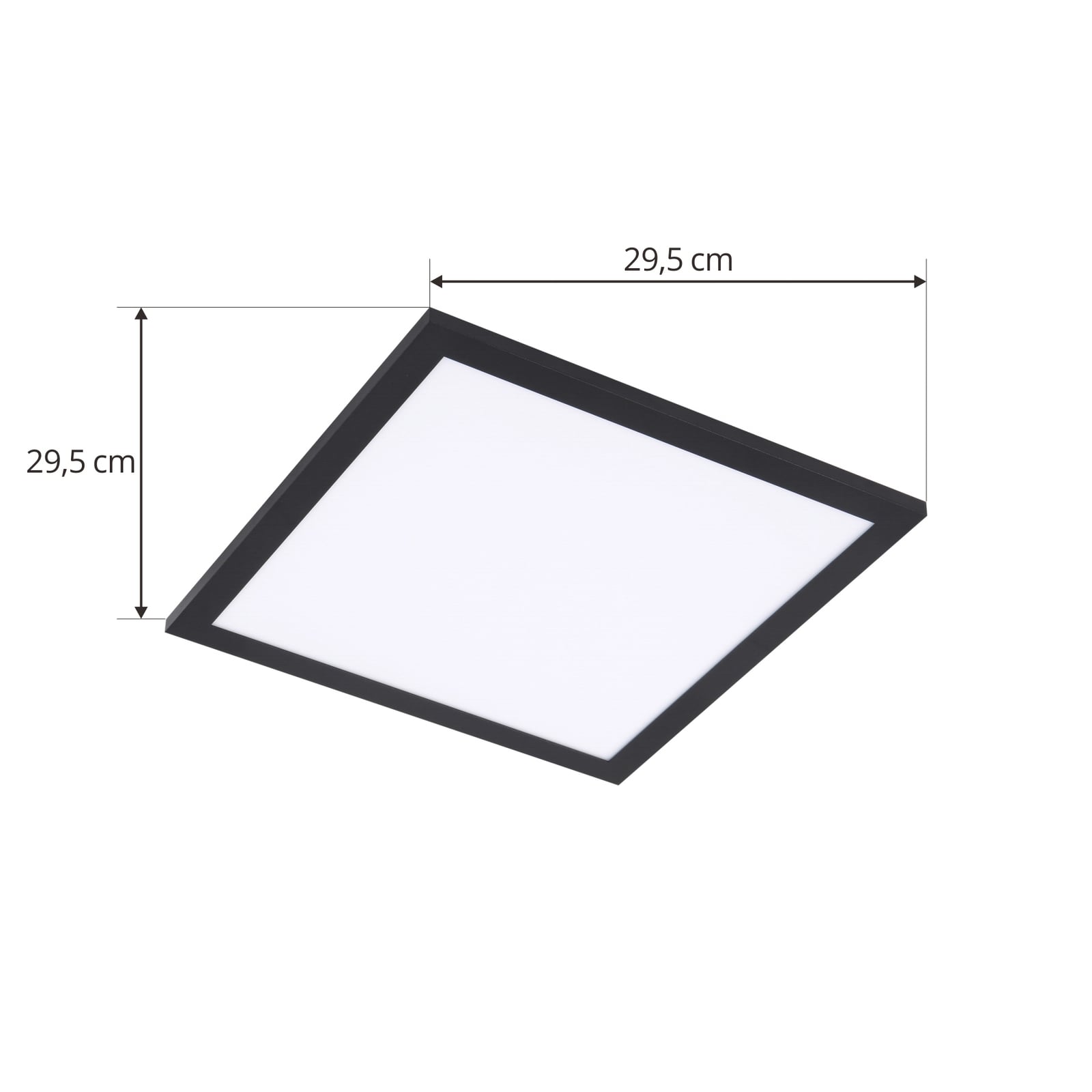 Montert LED-panel Enhife svart 30x30 cm 4000K nøytralhvit i rom
