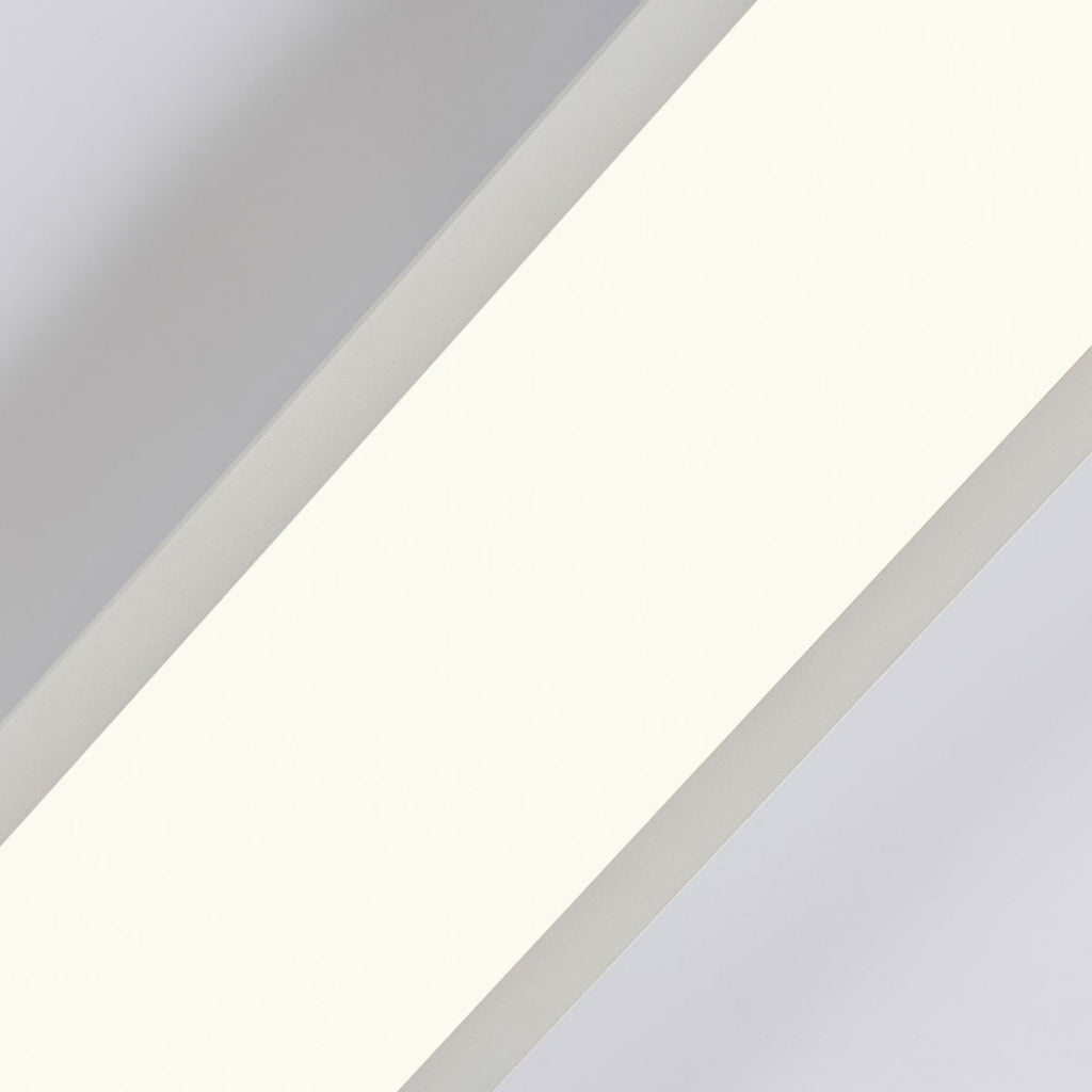 LED-panel Enora hvit aluminium nærbilde av lysflate
