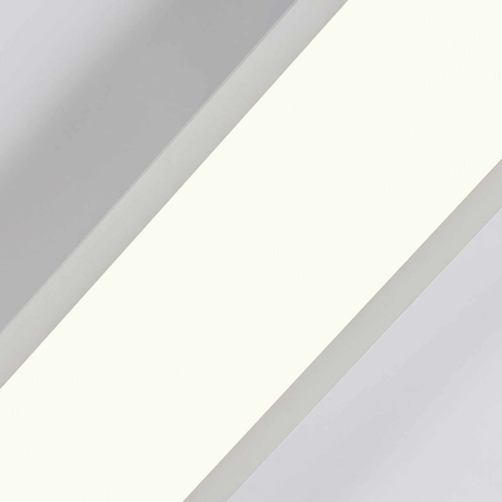 LED-panel Enora hvit aluminium nærbilde av lysflate