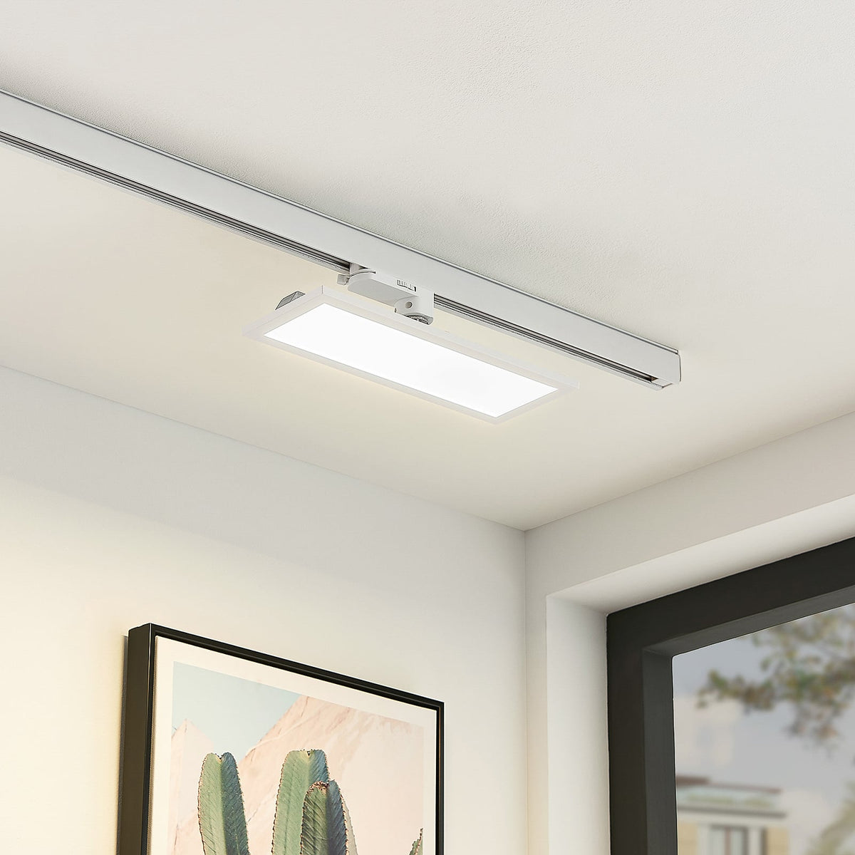LED-panel Hairis for 3-fase skinne hvit 30 cm bakside