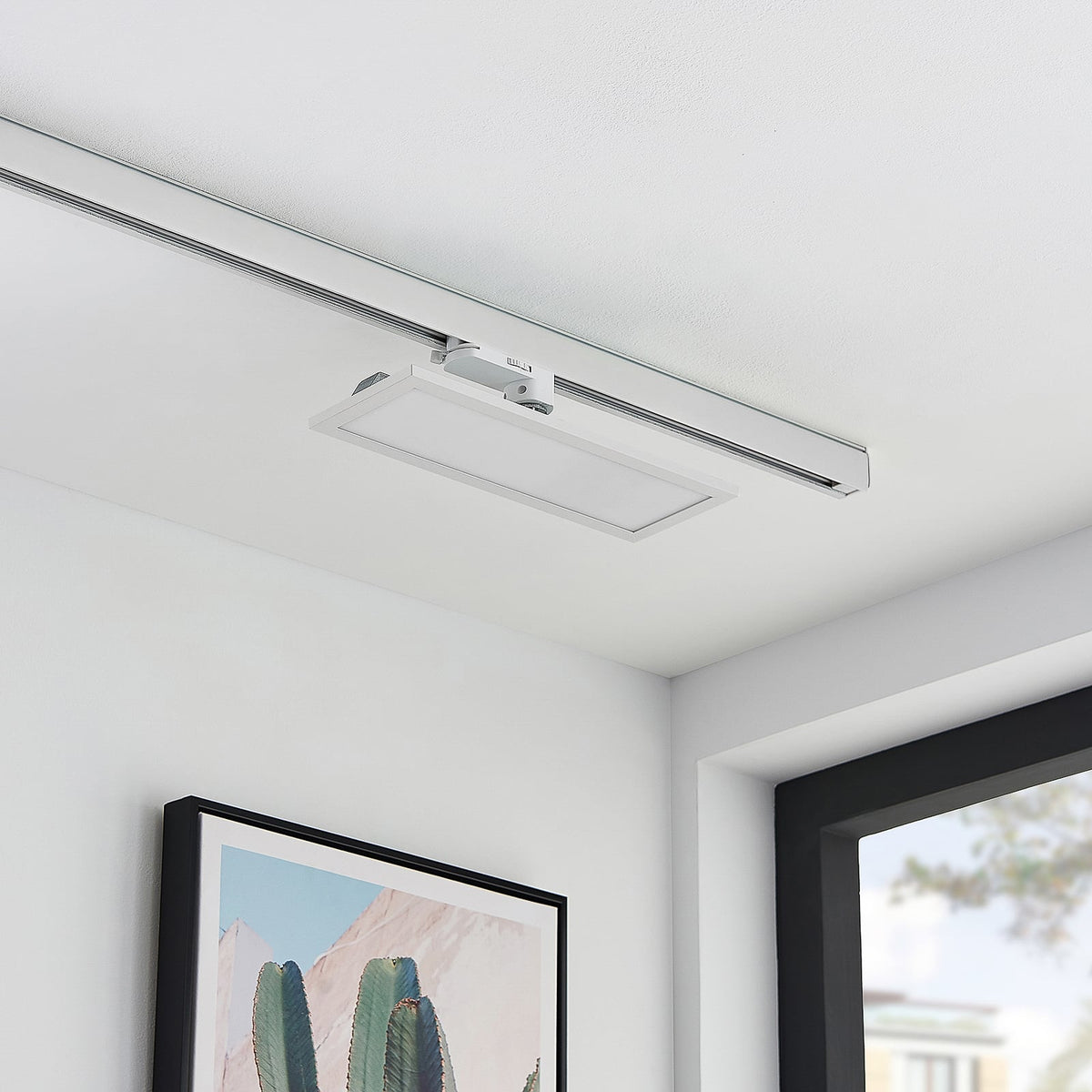 LED-panel Hairis for 3-fase skinne hvit 30 cm montert i tak