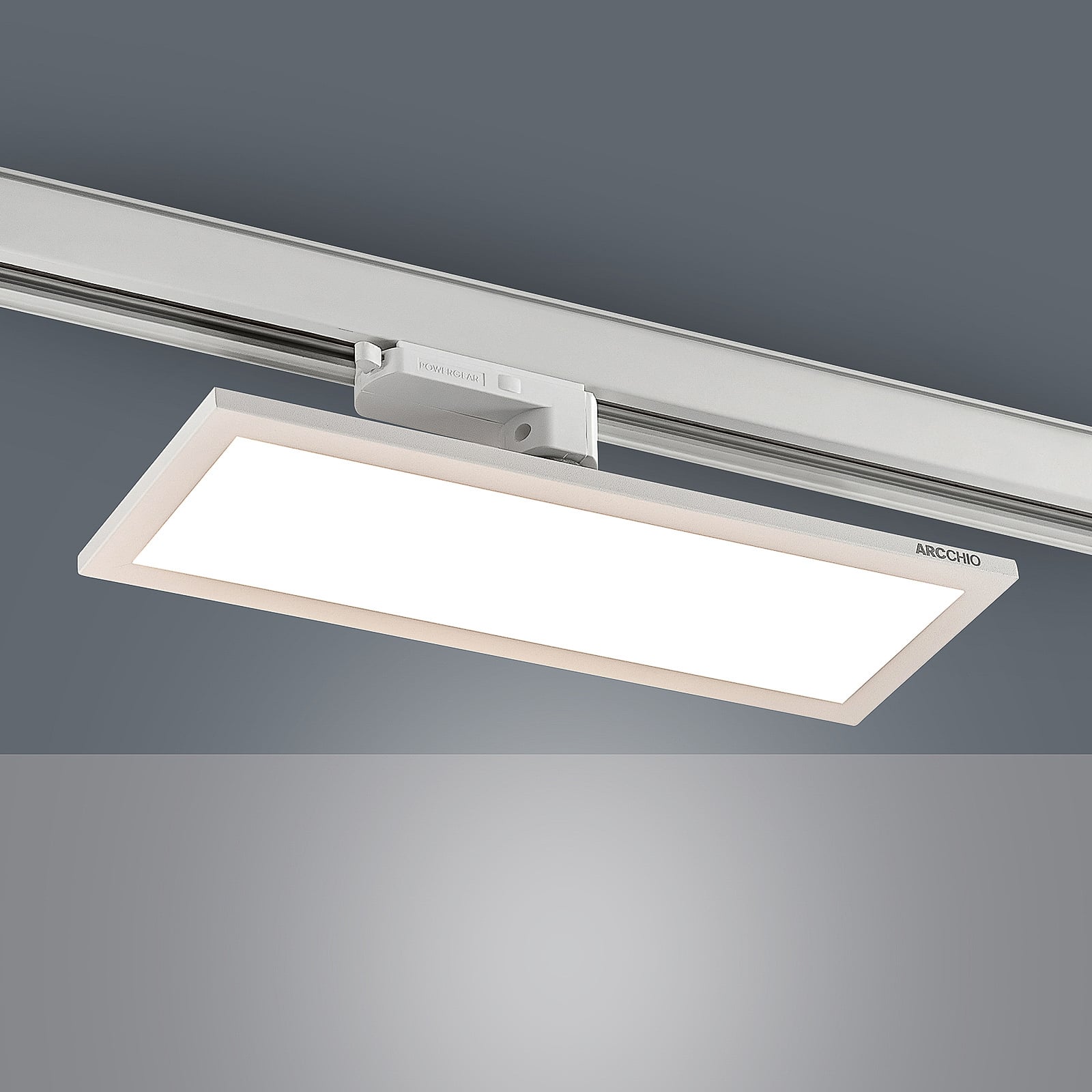 LED-panel Hairis for 3-fase skinne hvit 30 cm utsnitt av materialer