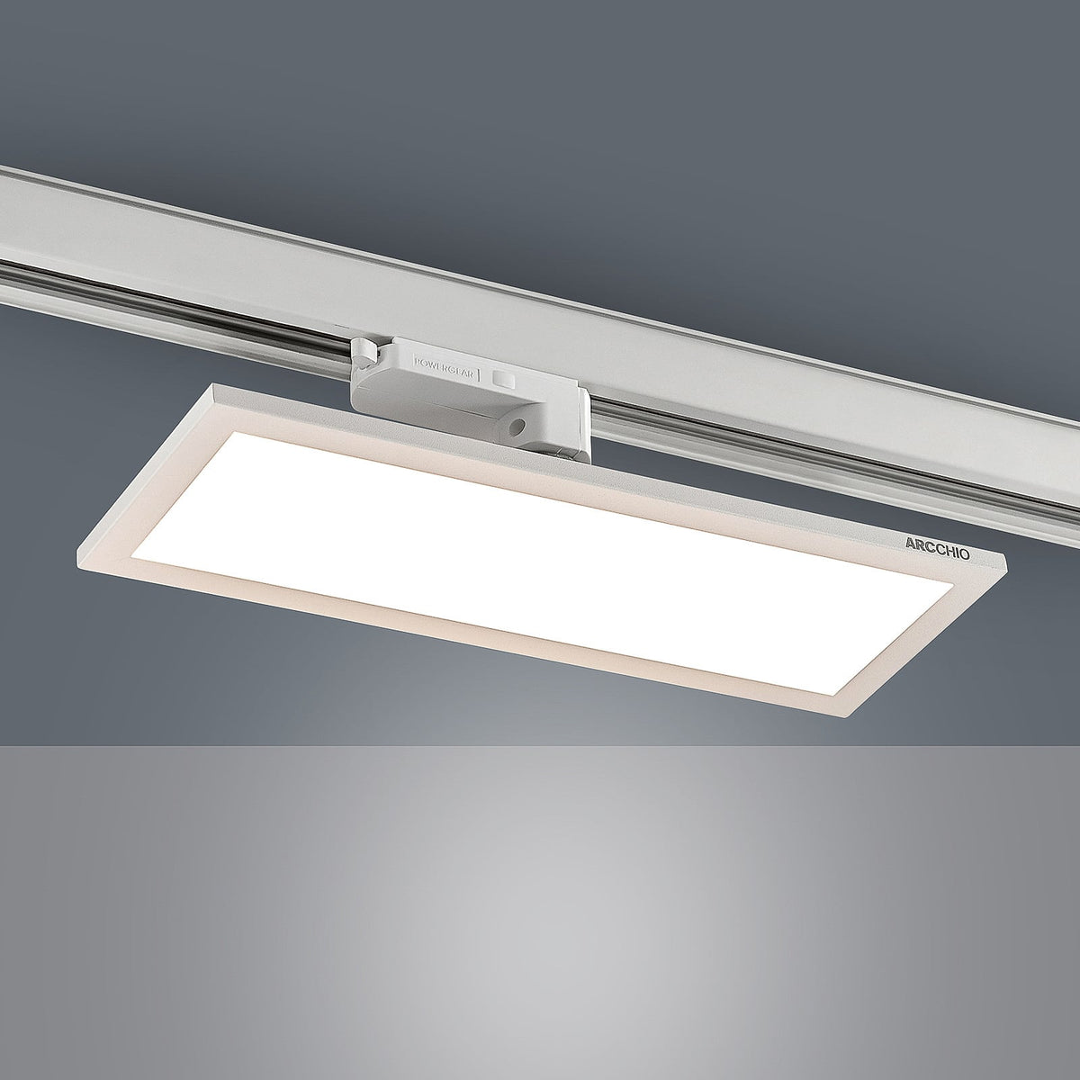 LED-panel Hairis for 3-fase skinne hvit 30 cm utsnitt av materialer