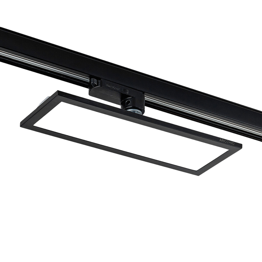 LED-panel Hairis svart 3-fase skinne 30 cm montert i tak