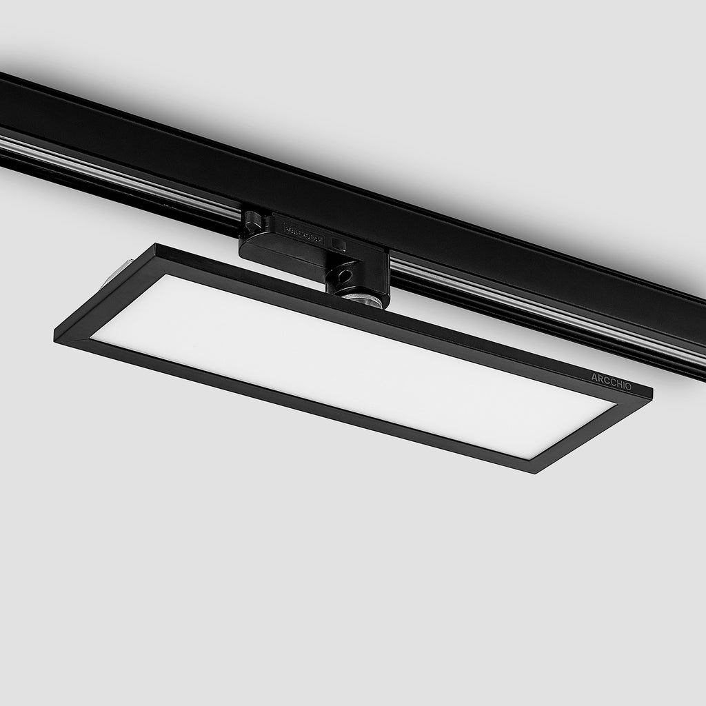 LED-panel Hairis svart 3-fase skinne 30 cm sideprofil