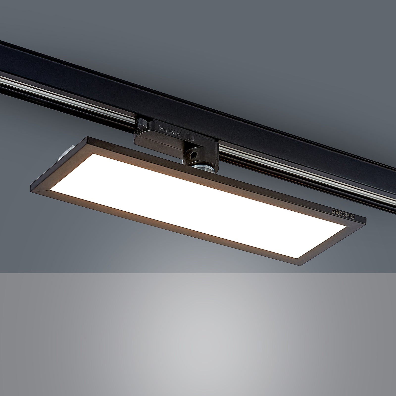 LED-panel Hairis svart 3-fase skinne 30 cm lysutslipp