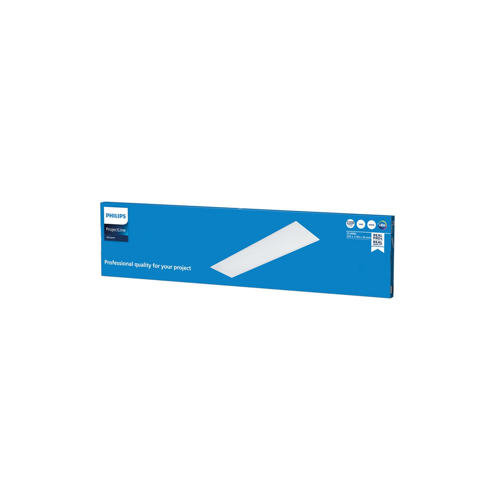 LED-panel hvit 120x30 cm 36W 4000K nøytralhvit - Philips montert i tak
