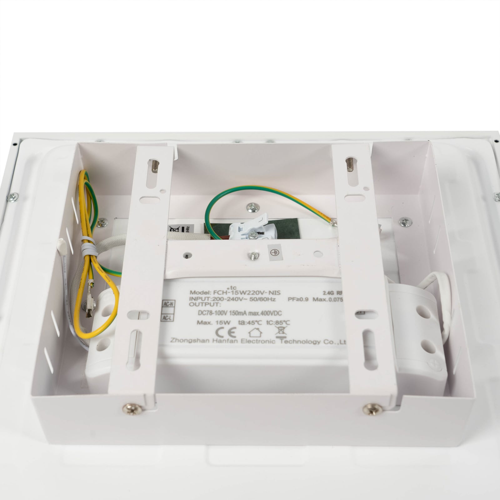 Sidevisning av LED-panel Kenma CCT dimbar med fjernkontroll