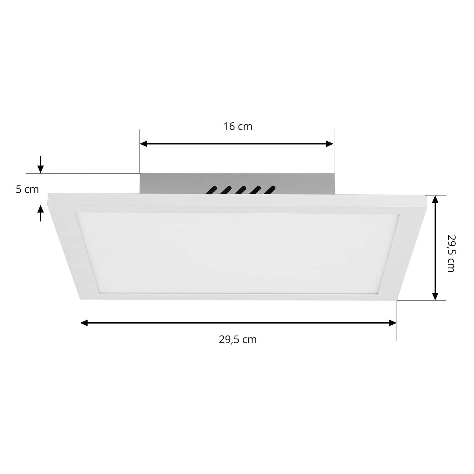 LED-panel Lamin CCT dimbar 30x30 cm montert i taket