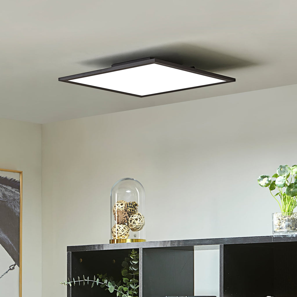 LED-panel Lamin CCT dimbar 40x40 cm 24W fjernkontroll svart forfra