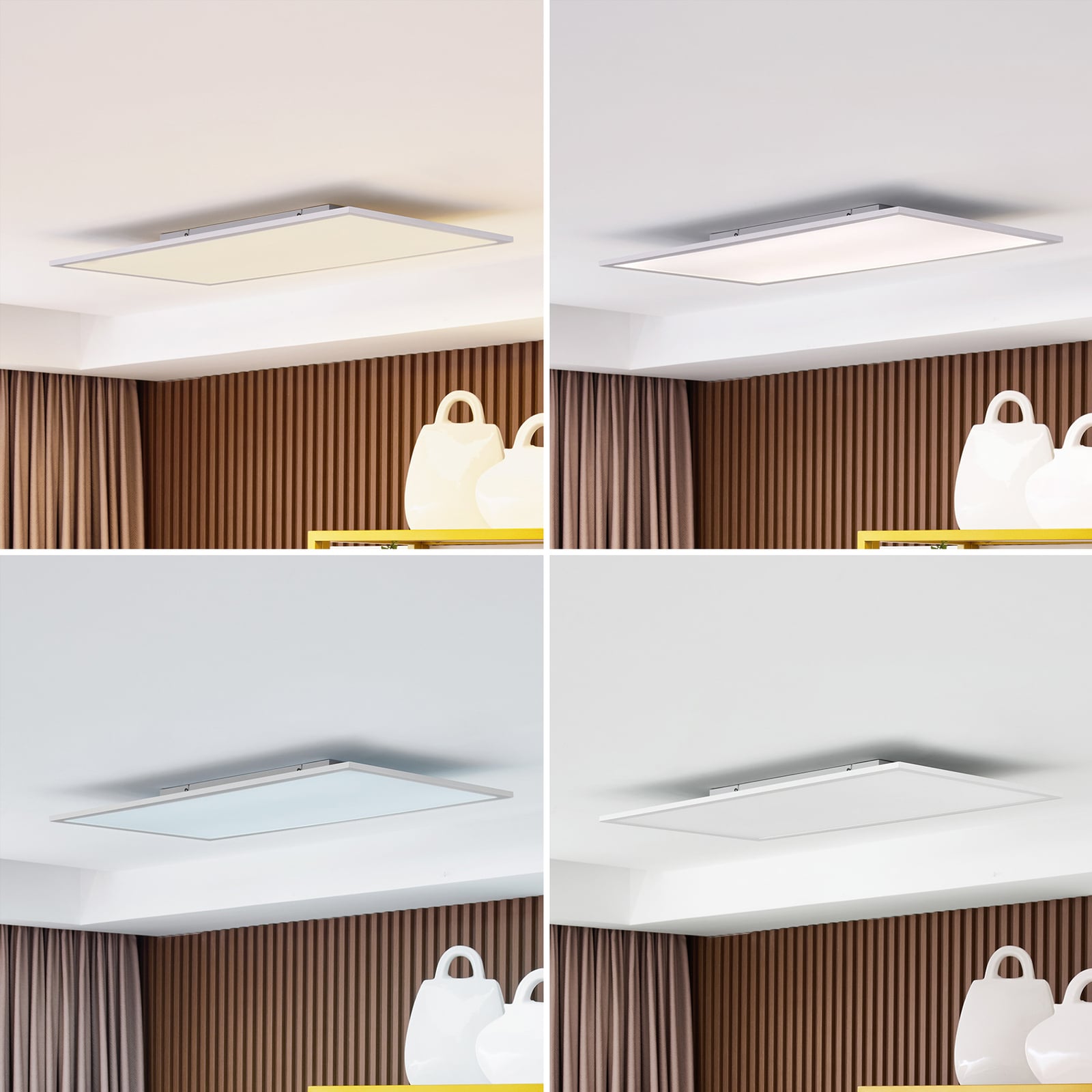 LED-panel Lamin CCT dimbar hvit 80x40 cm med fjernkontroll i moderne interiør