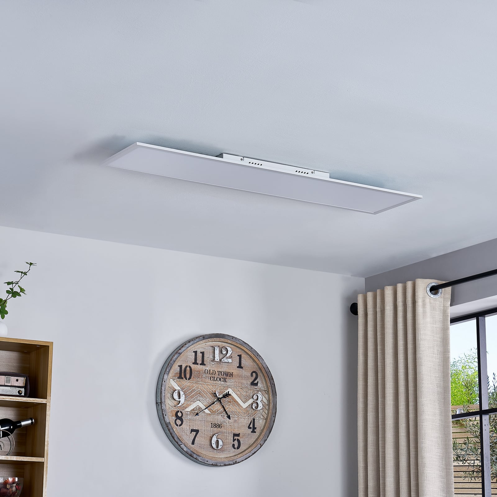 LED-panel Lamin CCT dimbar med fjernkontroll 120 cm hvit bakside