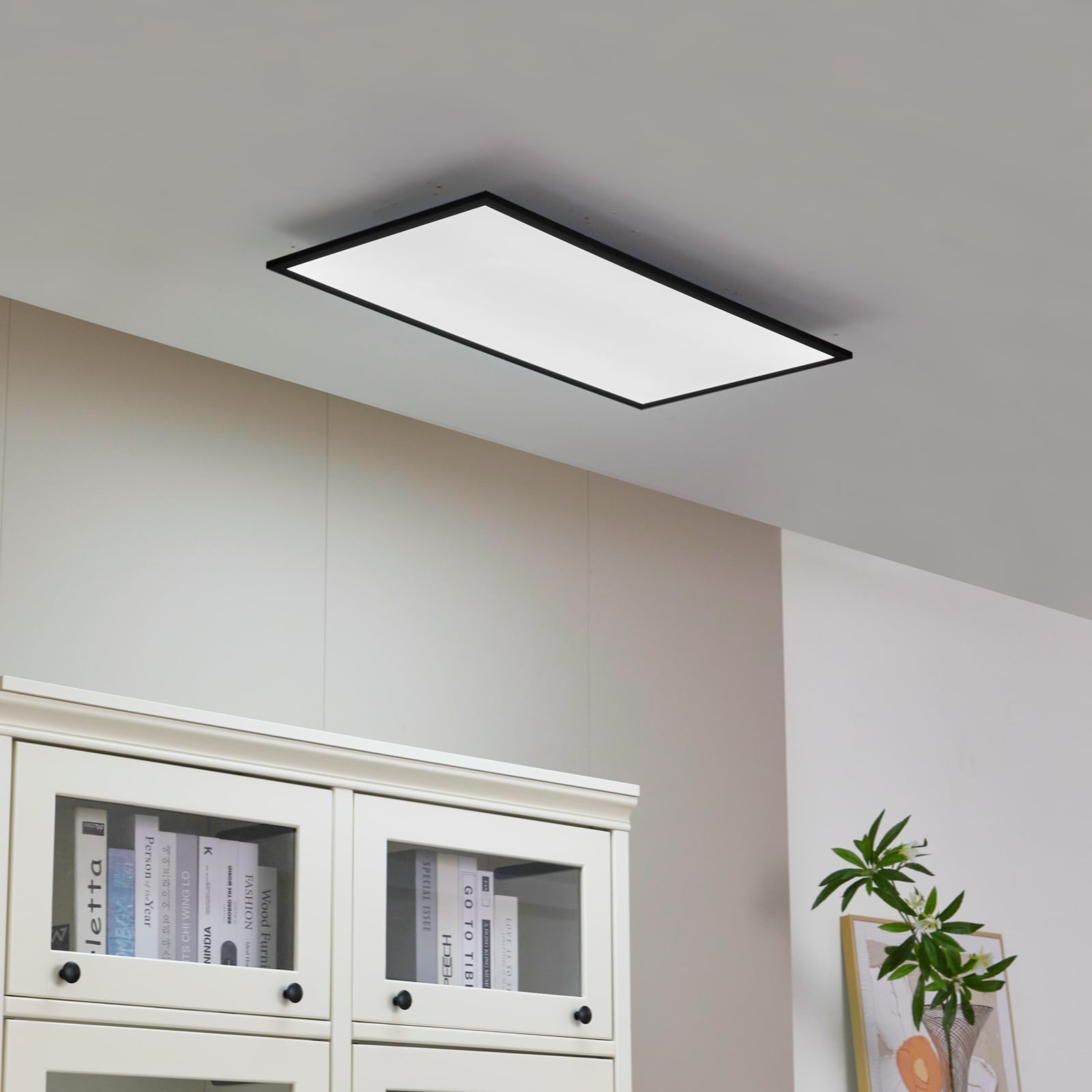 LED-panel Lamin CCT dimbar svart 80x40 cm bakside