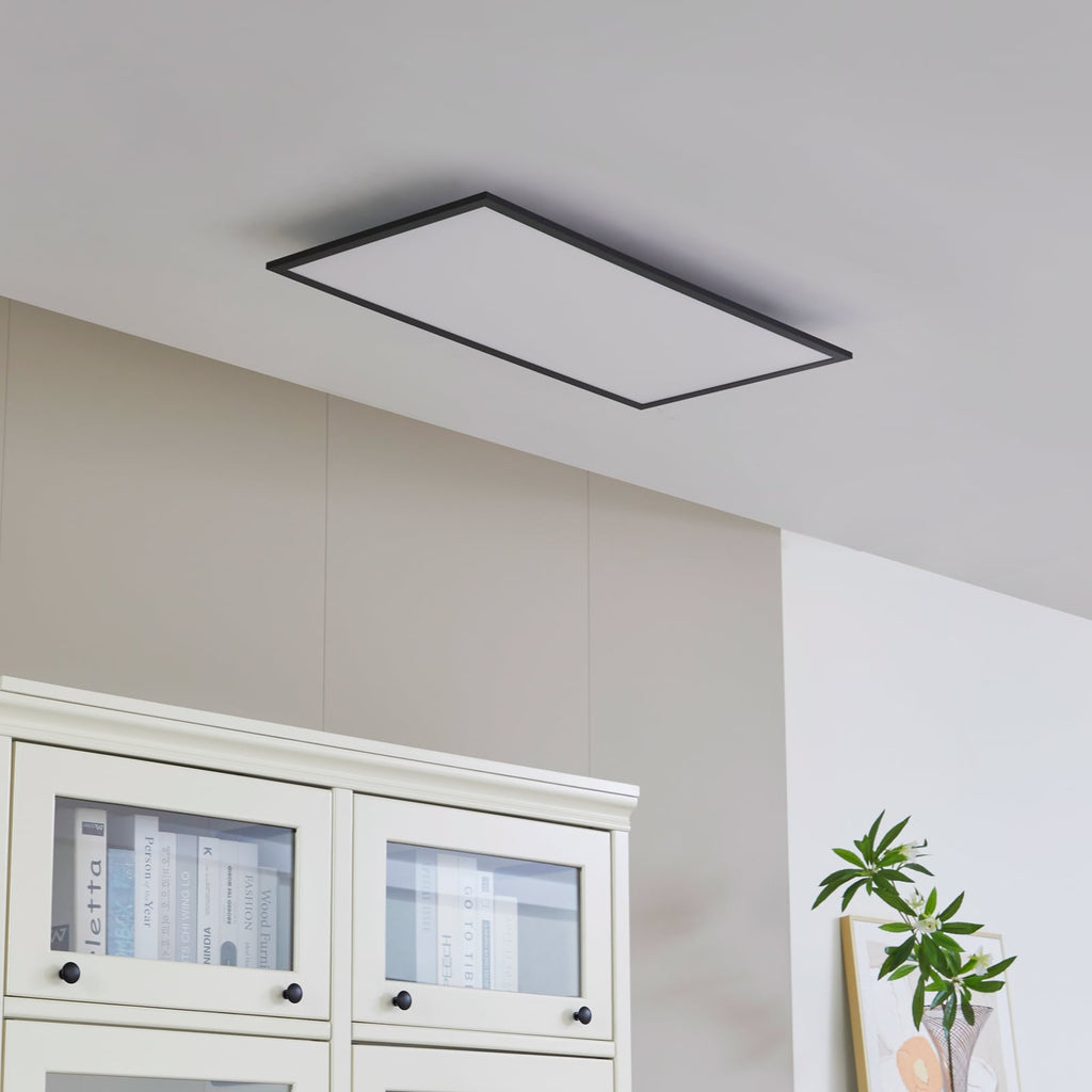Detalj av LED-panel Lamin CCT dimbar svart 80x40 cm