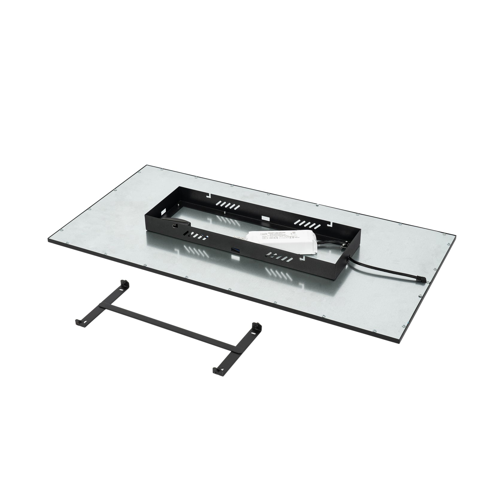 LED-panel Lamin CCT dimbar svart 80x40 cm installasjon