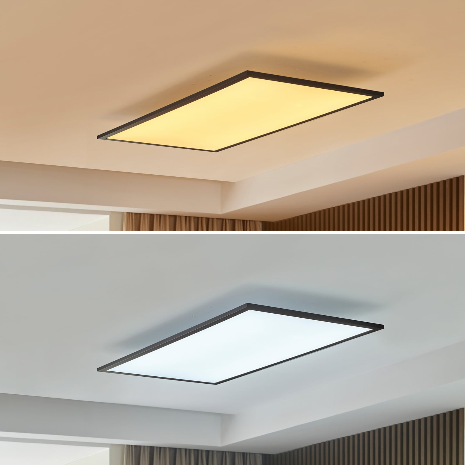 LED-panel Lamin CCT dimbar svart 80x40 cm monteringsplate