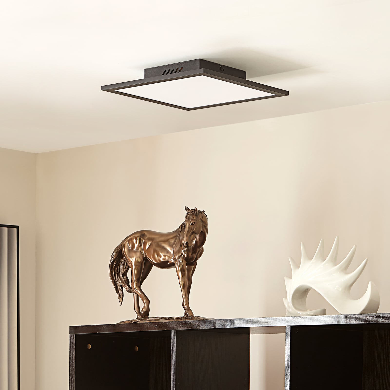 LED-panel Lamin dimbar CCT fjernkontroll 30 cm svart bakside