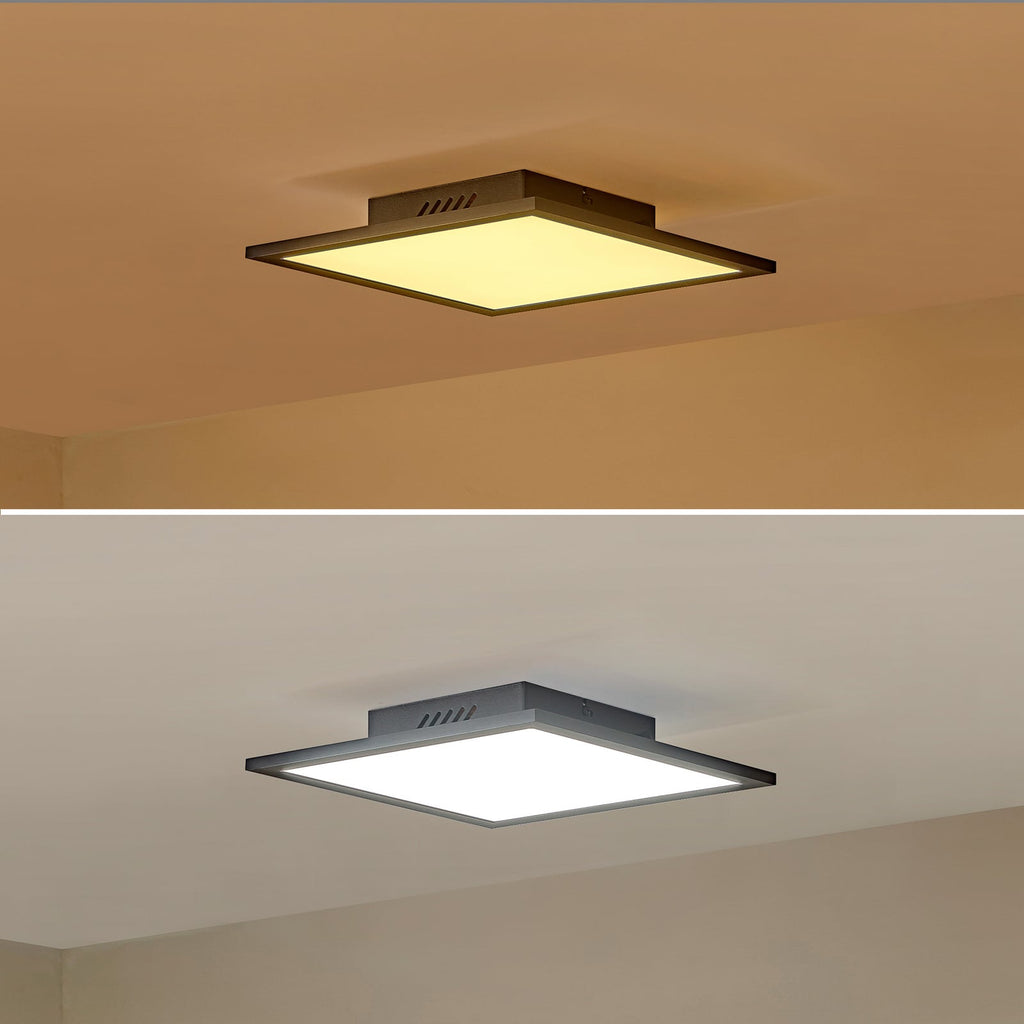 LED-panel Lamin dimbar CCT fjernkontroll 30 cm svart sideprofil