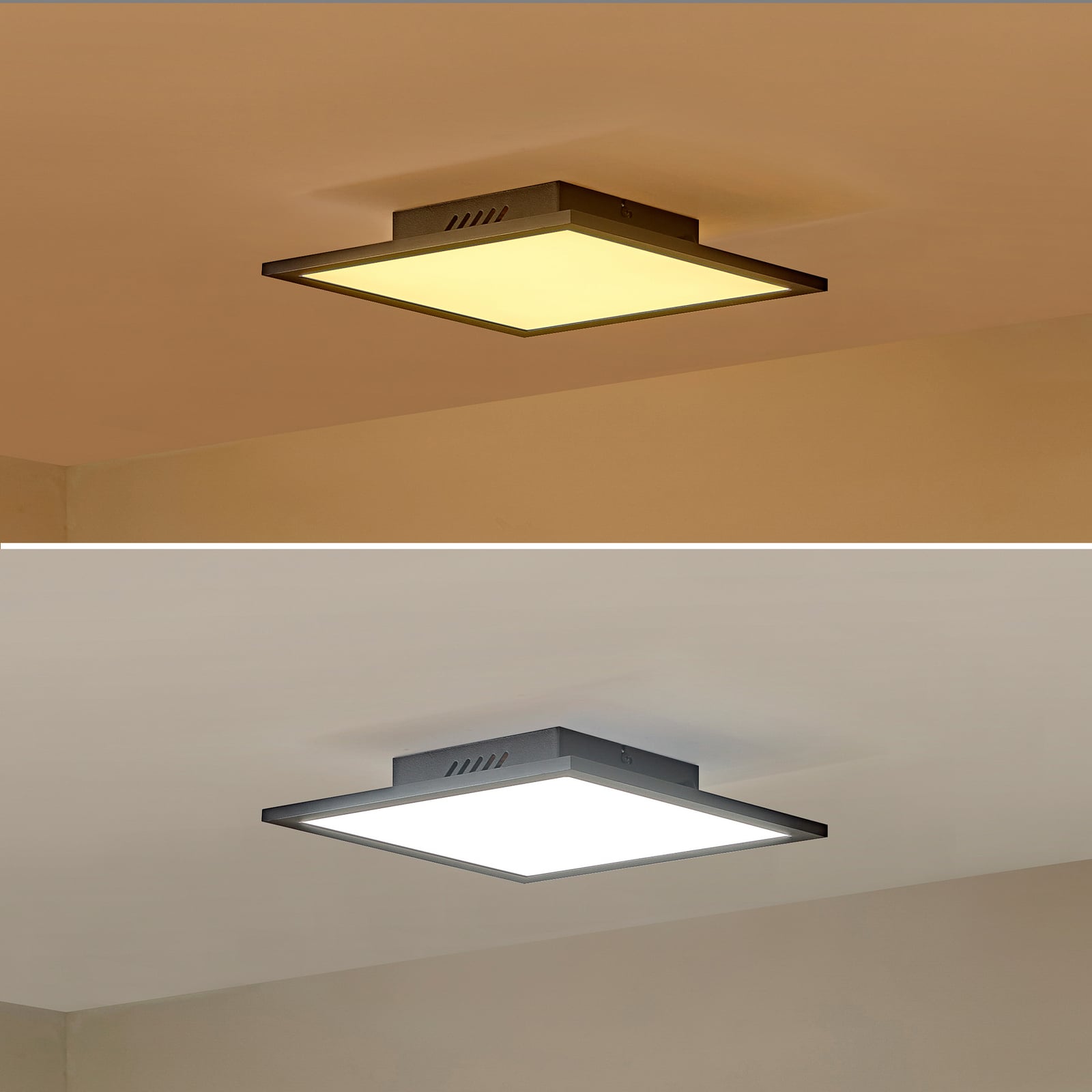 LED-panel Lamin dimbar CCT fjernkontroll 30 cm svart sideprofil