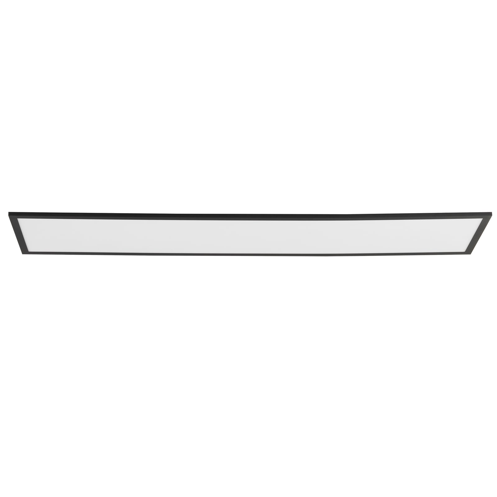 LED-panel Lamin svart 120 cm CCT dimbar fjernkontroll montert i rom