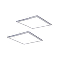 LED-panel Livel 2er-sett dimbar CCT 40x40 cm sølv forfra