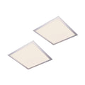 LED-panel Livel 2er-sett sølv 40x40 cm forfra