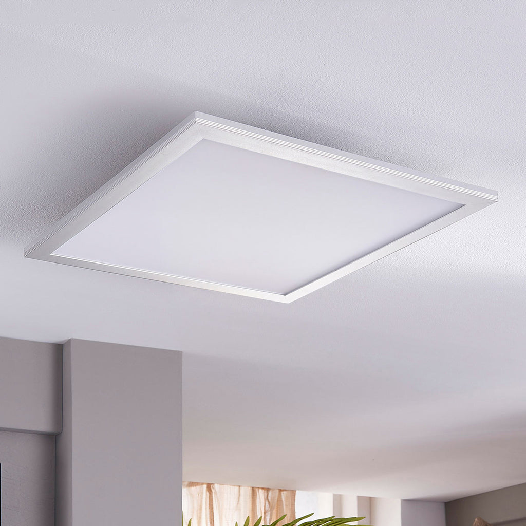 LED-panel Livel 2er-sett sølv 40x40 cm detalj av aluminiumsramme