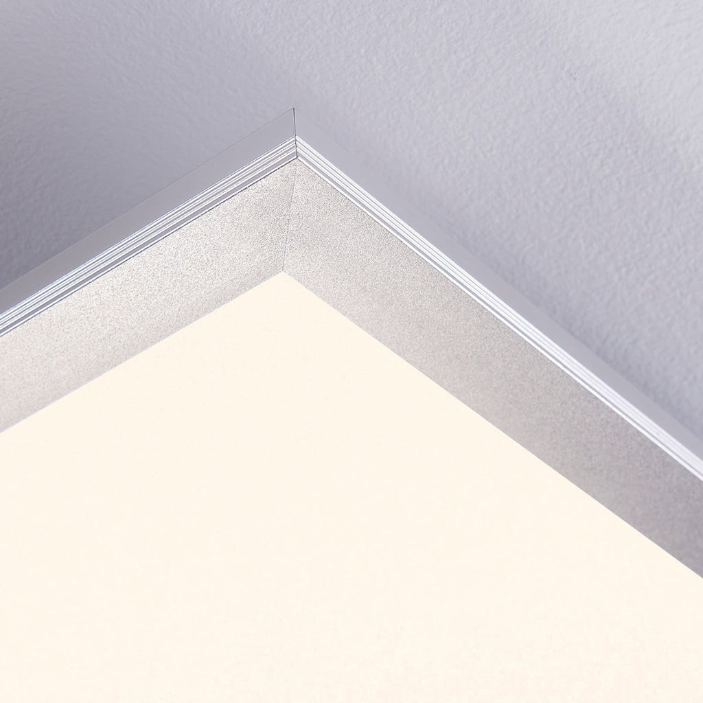 LED-panel Livel 2er-sett sølv 40x40 cm lysfordeling