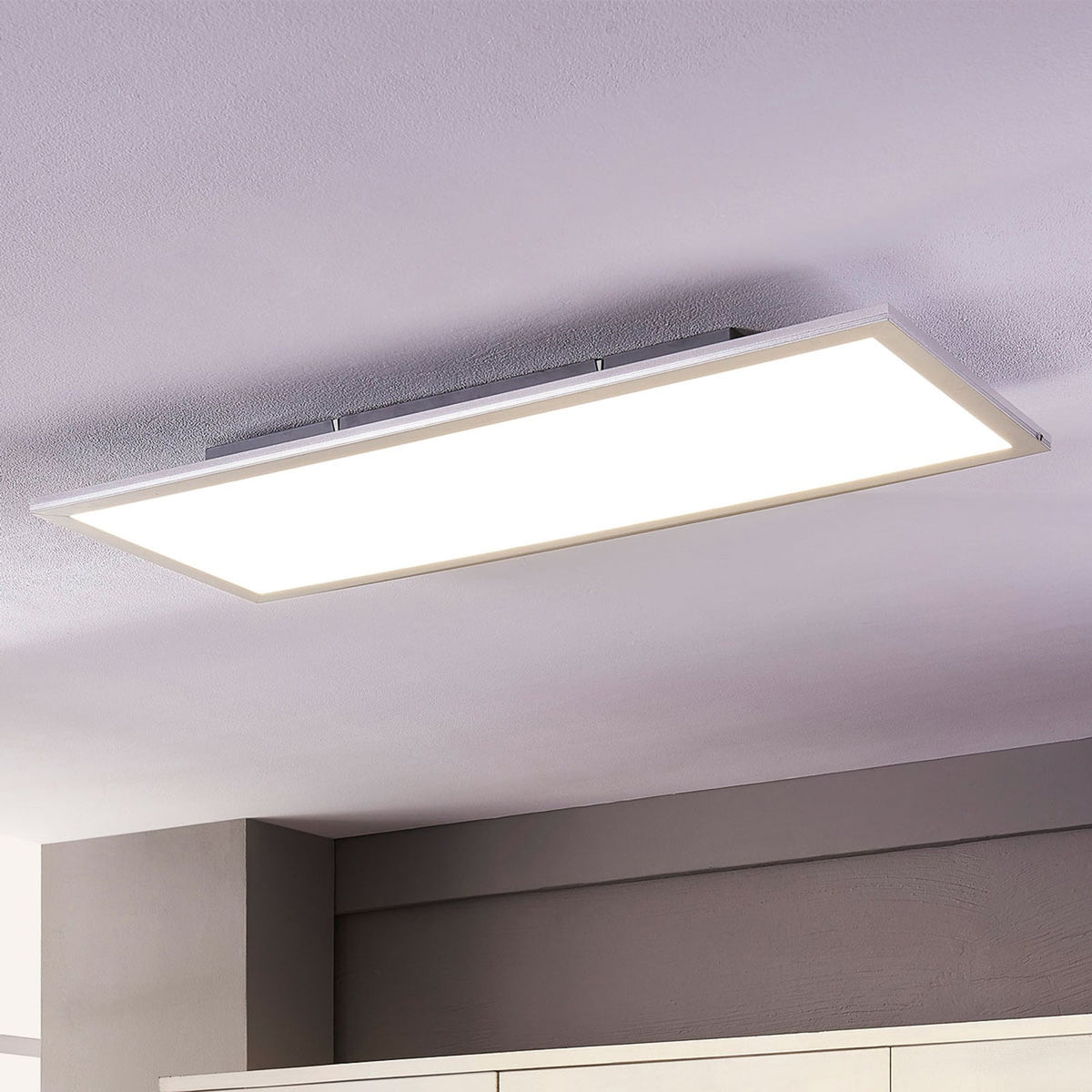 LED-panel Livel 2er-sett sølv aluminium 80x30 cm bakside