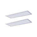 LED-panel Livel 2er-sett sølv aluminium 80x30 cm forfra