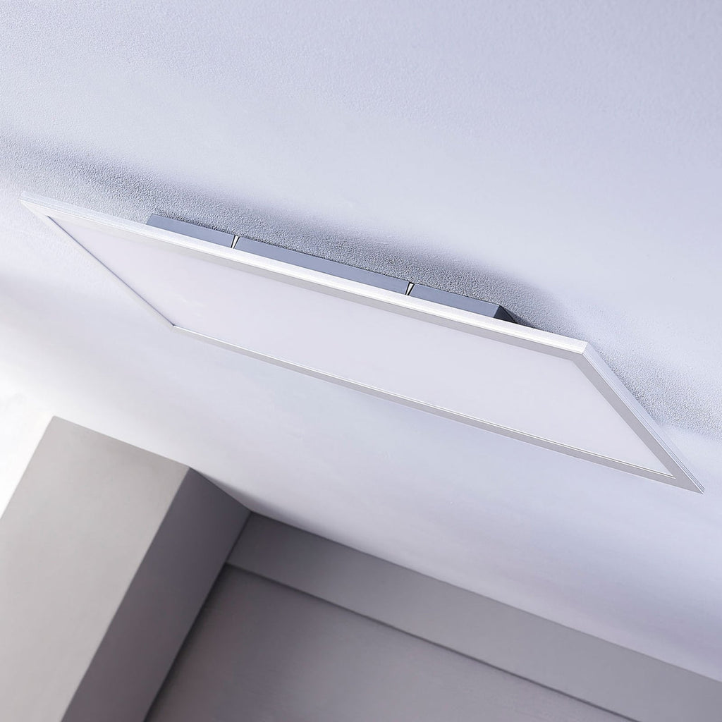 LED-panel Livel 2er-sett sølv aluminium nærbilde av LED-lys