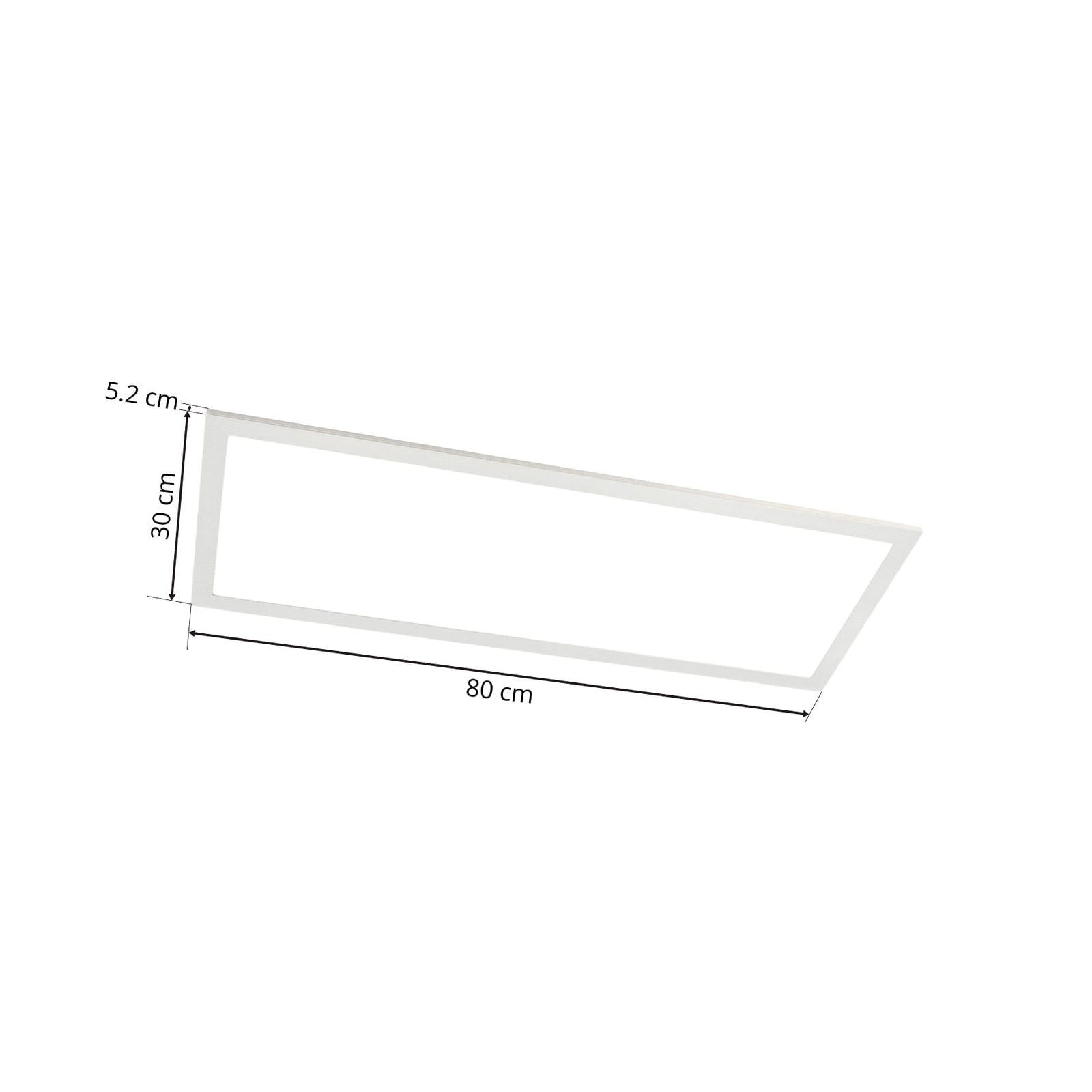LED-panel Livel CCT dimbar 80x30 cm med fjernkontroll i moderne interiør