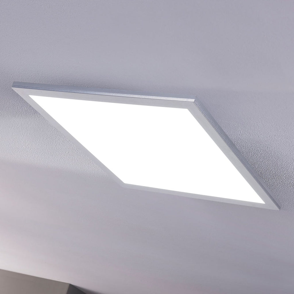 Nærbilde av LED-panel Livel sølv 40x40 cm CCT dimbar fjernkontroll