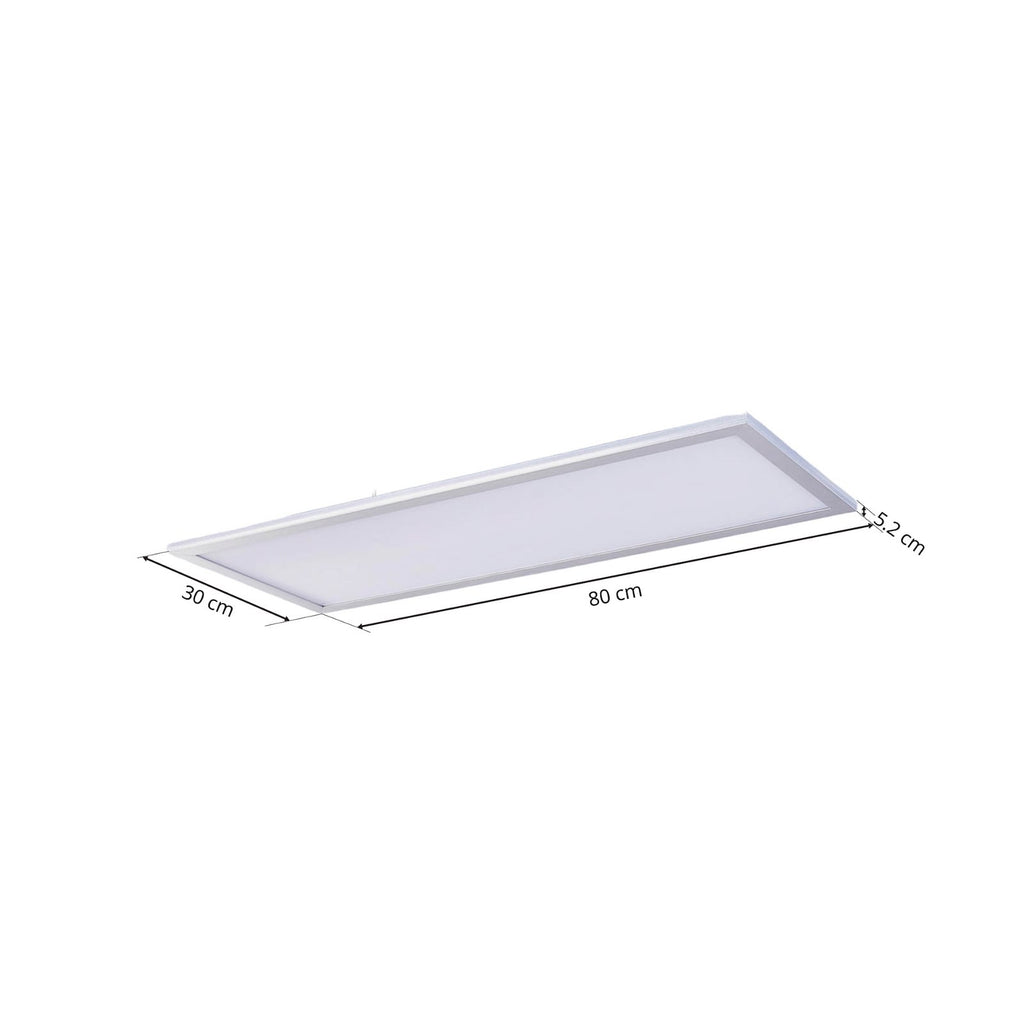 LED-panel Livel sølv 80x30 cm detalj