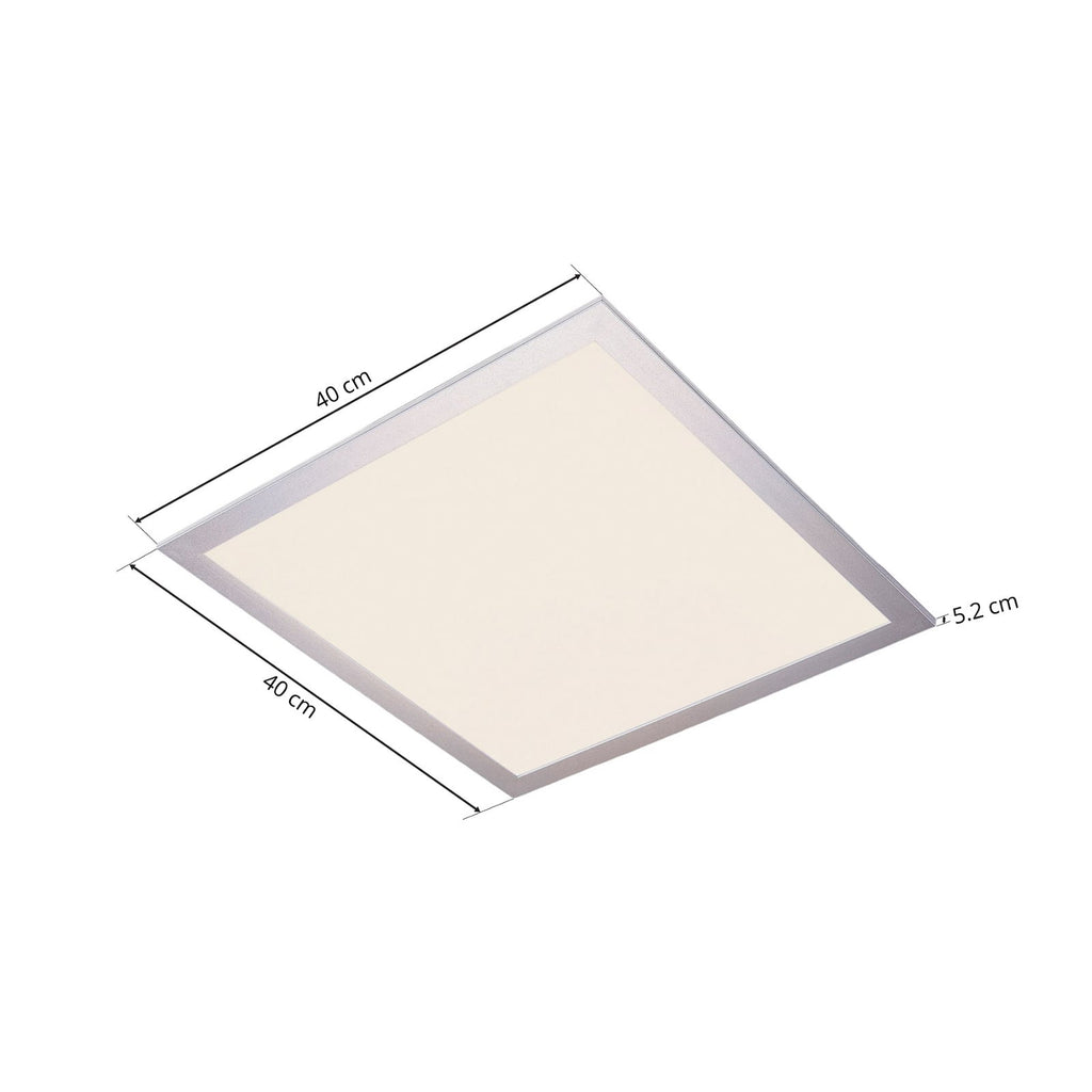 LED-panel Livel sølv aluminium 40x40 cm 4000K detalj
