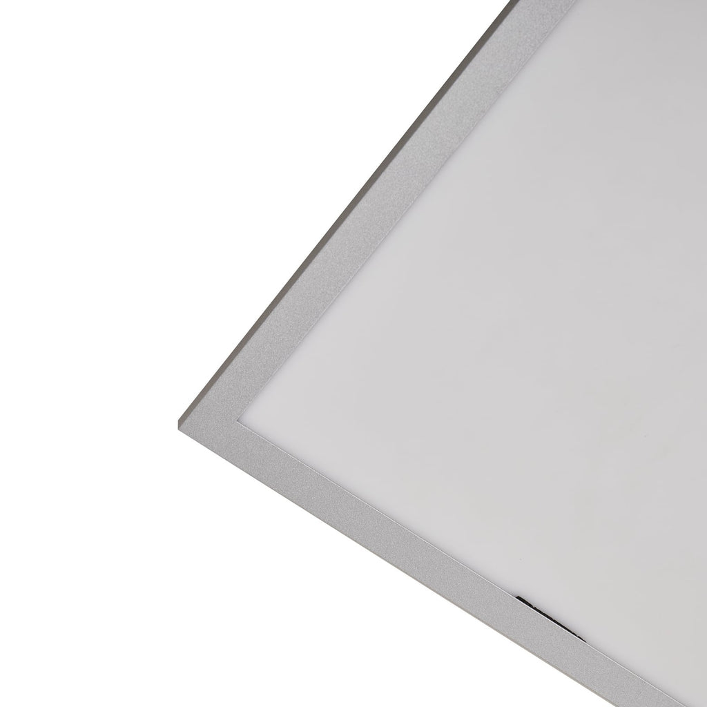LED-panel Livel sølv aluminium 40x40 cm 4000K sideprofil