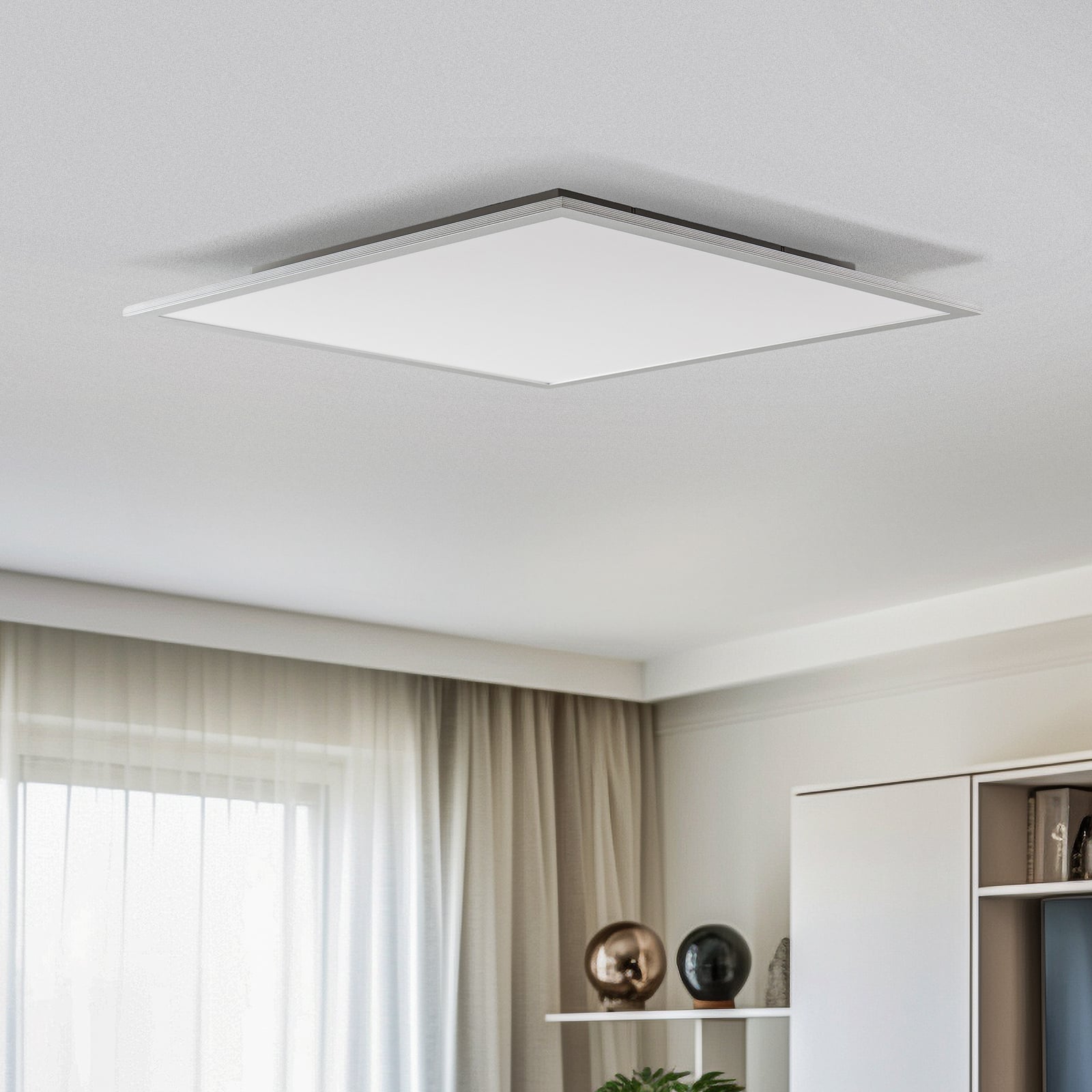 LED-panel Livel sølv aluminium 62x62 cm bakside