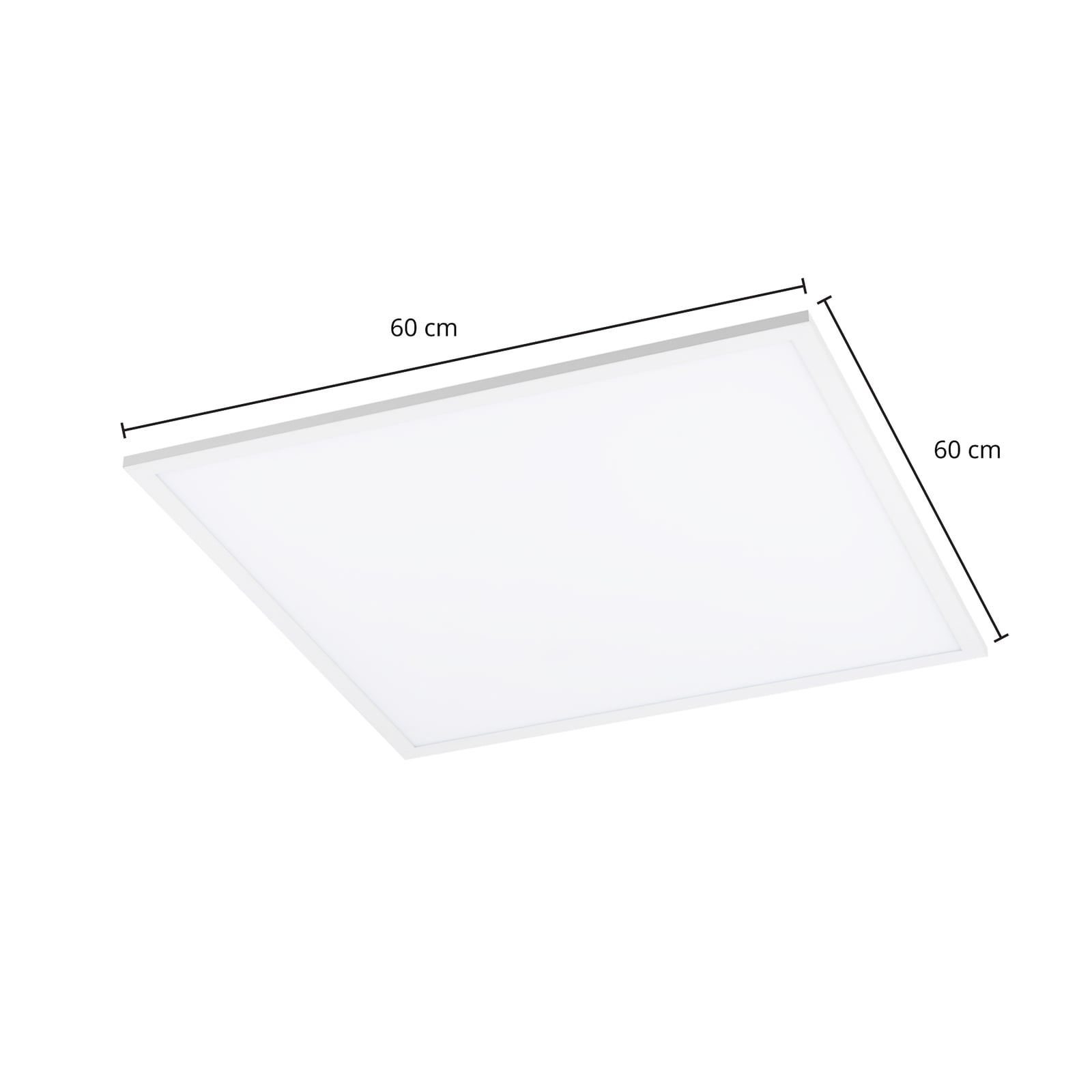 LED-panel Luay 60x60 cm CCT dimbar med fjernkontroll nærbilde av fjernkontroll