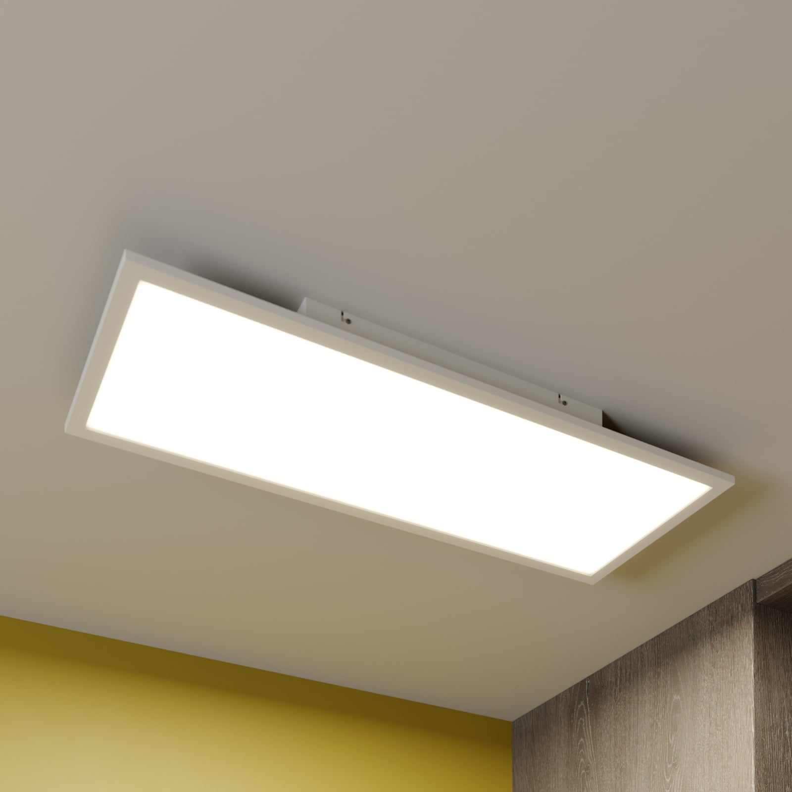 LED panel Luay dimbar CCT 80x30 cm hvit m/fjernkontroll forfra