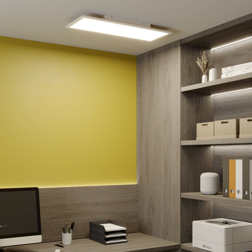 LED panel Luay dimbar CCT 80x30 cm hvit m/fjernkontroll bakside