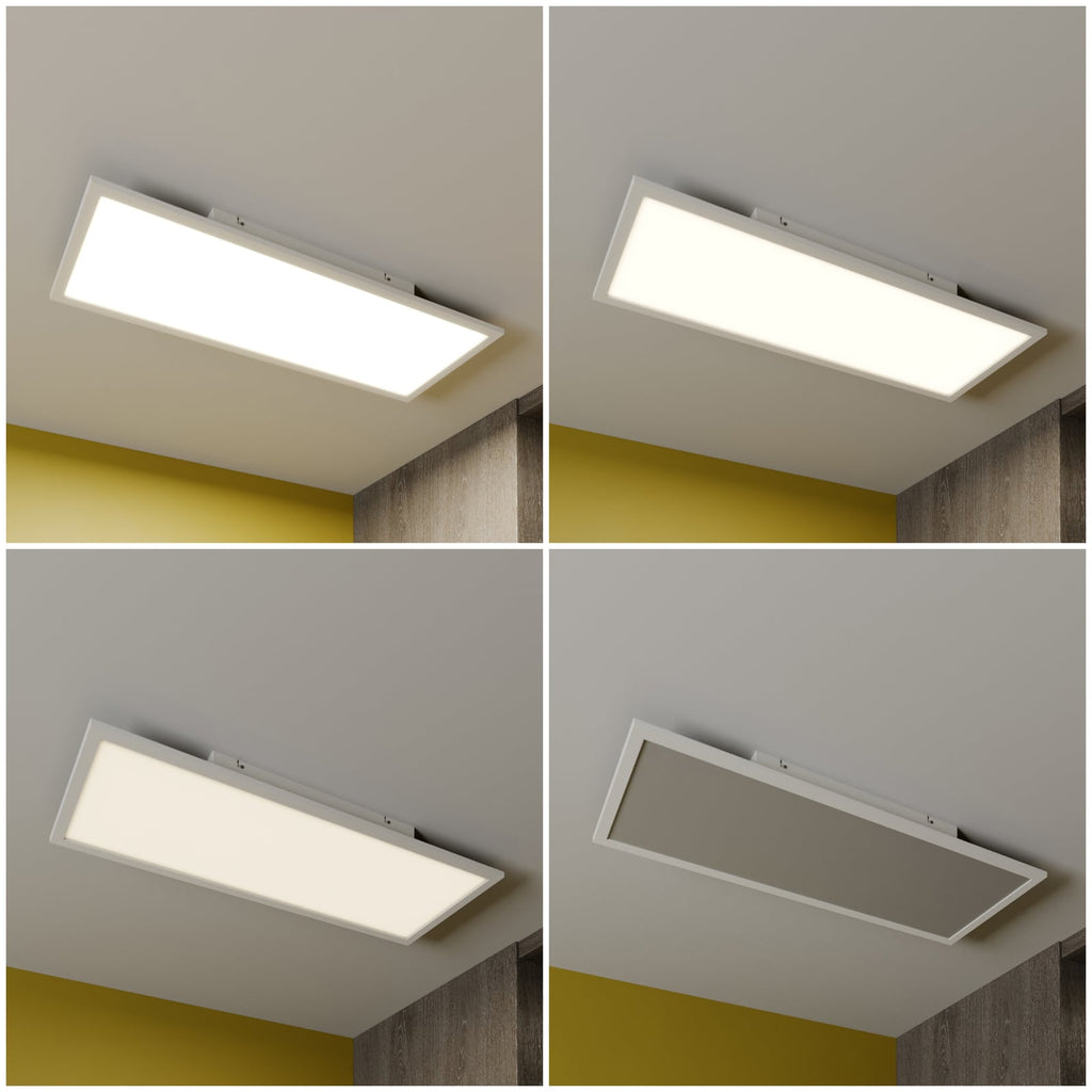 LED panel Luay dimbar CCT 80x30 cm hvit m/fjernkontroll monteringsdetalj