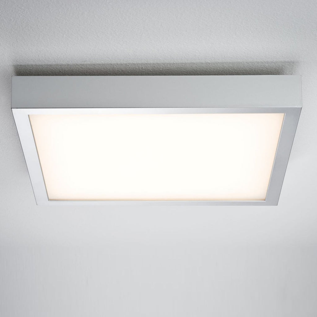 LED-panel Lunar firkantet matt krom 40x40 cm front