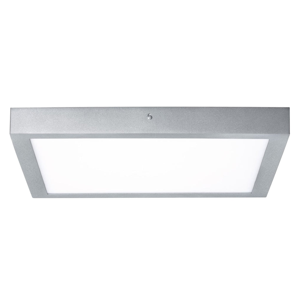 LED-panel Lunar firkantet matt krom 40x40 cm montert i tak
