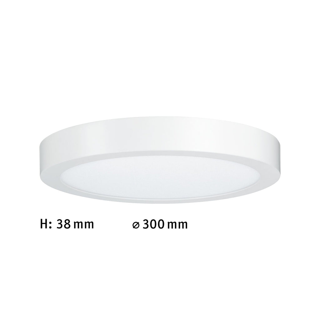 LED-panel Lunar rund Ø30 cm 16W varmhvit matt hvit - Paulmann sideprofil
