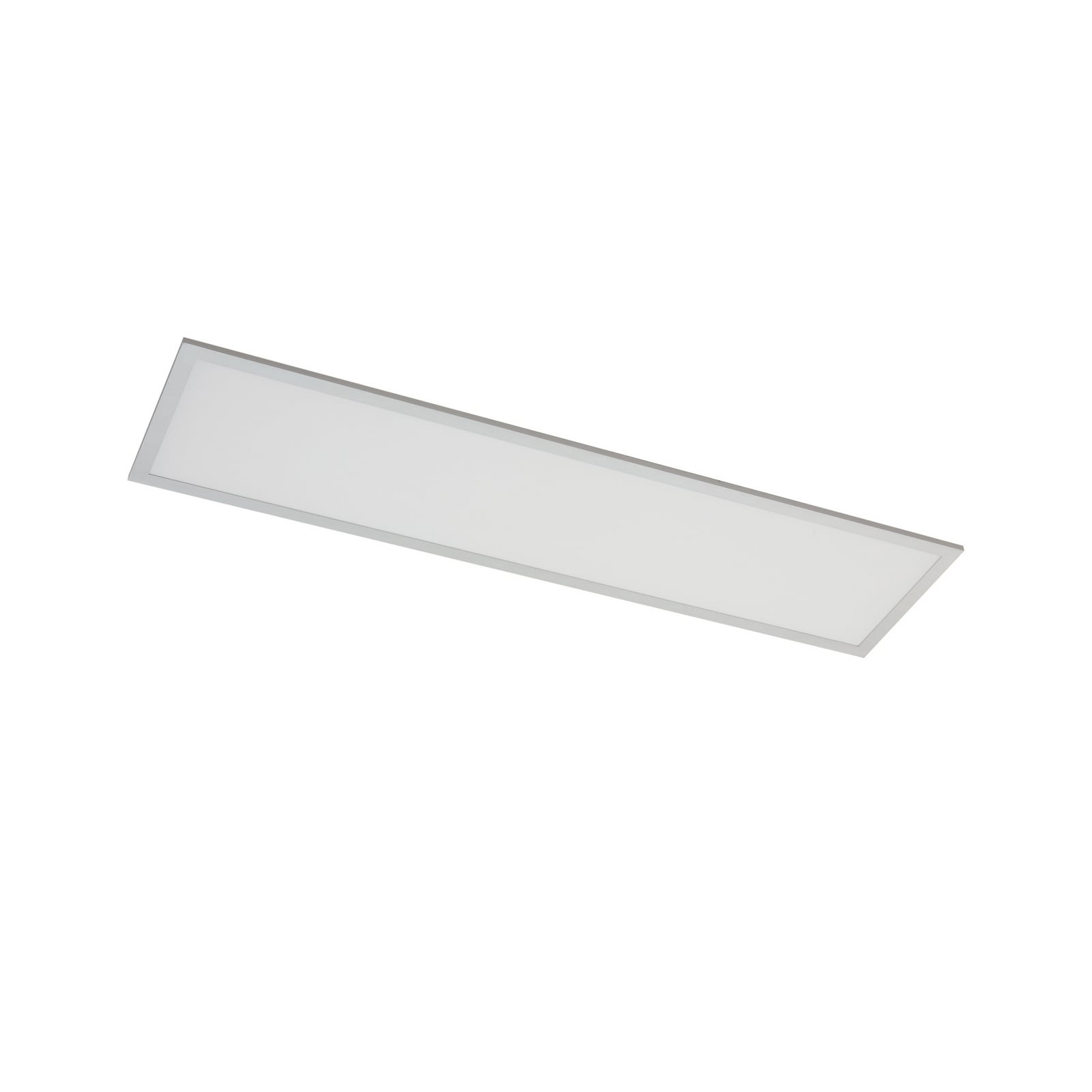 LED panel Lyndra dimbar sølv aluminium 120x30 cm montert i tak