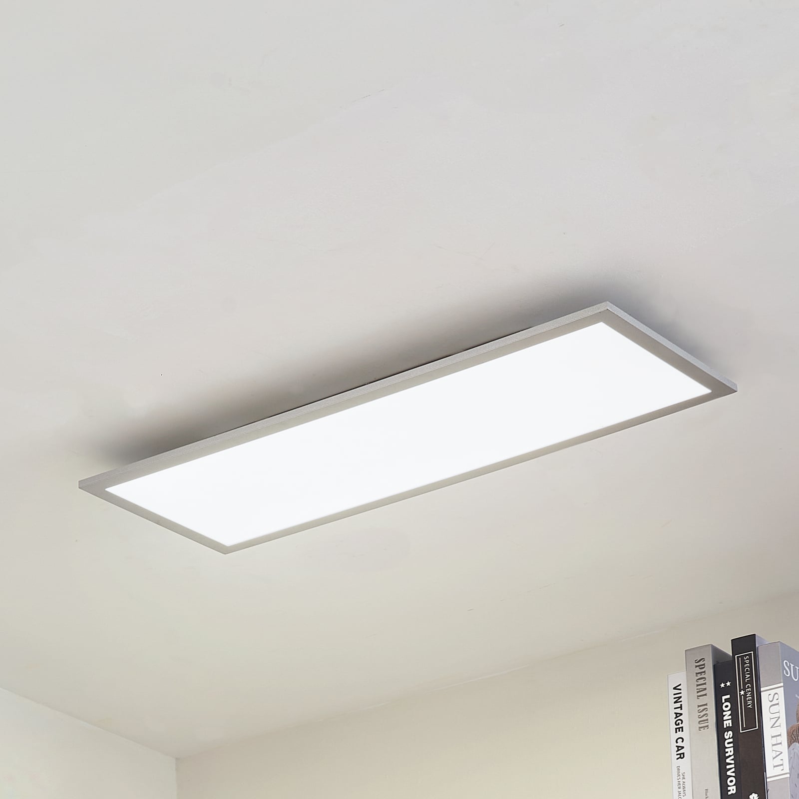 LED-panel Lyndra sølv aluminium dimbar CCT forfra